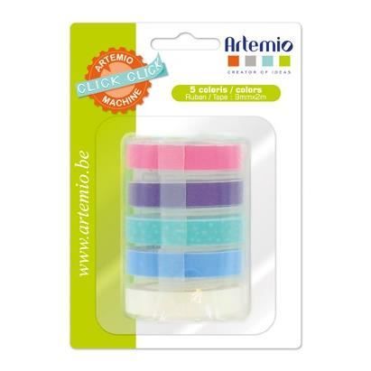 ARTEMIO Recharge Etiqueteuse 5 Rubans Click Click3
