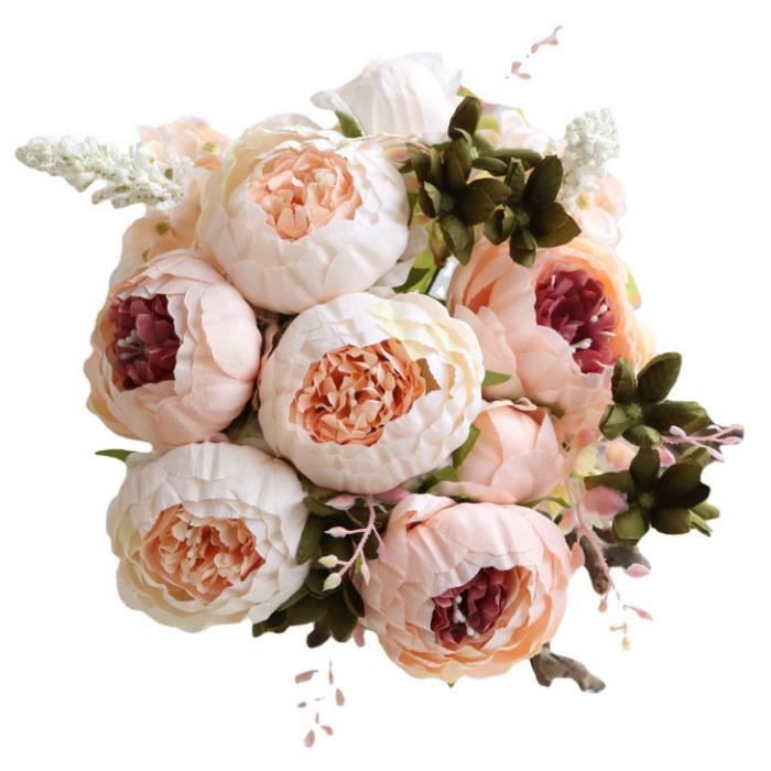 fleur artificielle 1 bouquet de s en soie pivoine vintage pour la décoration 483JC