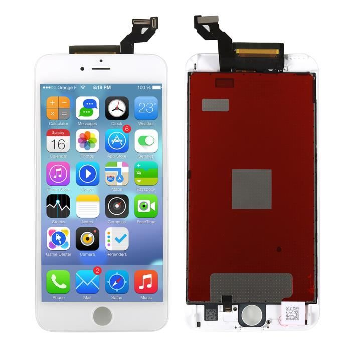 Pour Iphone 6s Plus Blanc Ecran Lcd Châssis + Vitre Tactile + Outils De Montage + Film En Verre Trempé