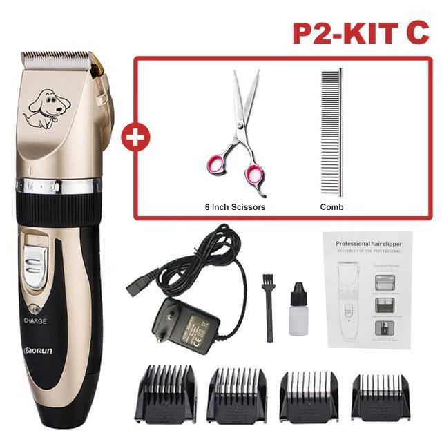 [kit p2 c] Tondeuse à cheveux professionnelle pour chien de compagnie tondeuse de toilettage pour animaux tondeuse pour chat