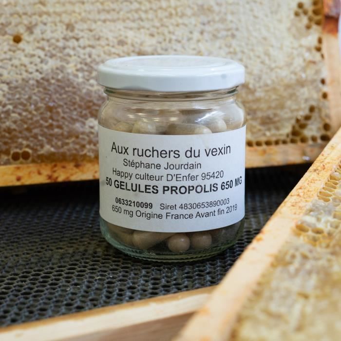 50 gélules de propolis - 650mg/gellule - Hauts de France