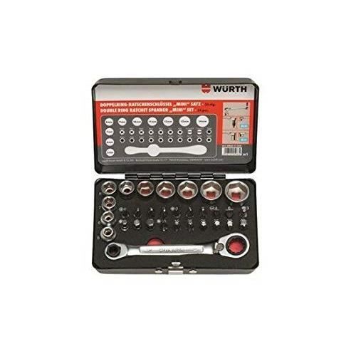 Wurth 096511310 Lot de 31 cles a cliquet avec embouts