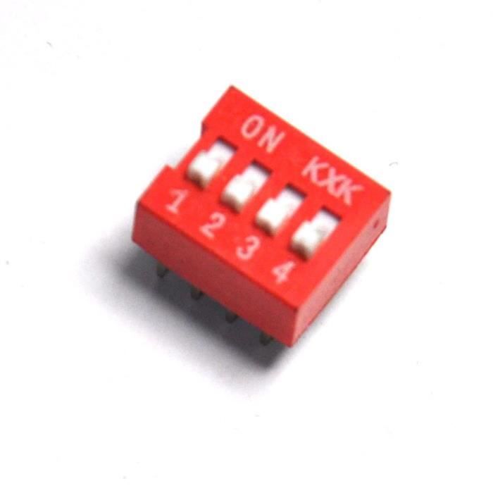 Barebones Gikfun 2.54 mm Pas 4 modes Type GLISSIERE Interrupteur DIP EK1421 pour Arduino 10410