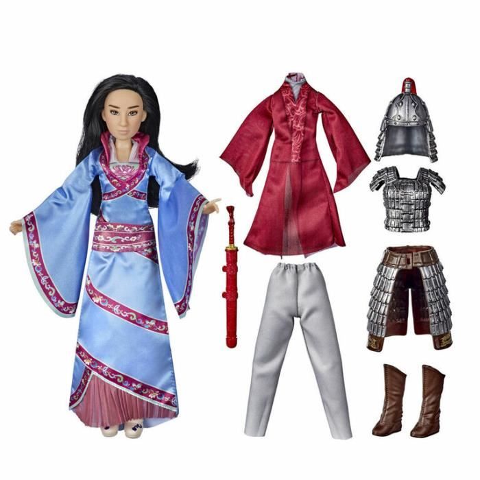 Poupée Princesse Disney Mulan 2 avec accessoires