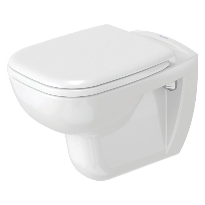 DURAVIT Pack cuvette suspendue D-CODE .frein de chute avec abattant et amortisseur de fermeture inclus Réf.45350900A1