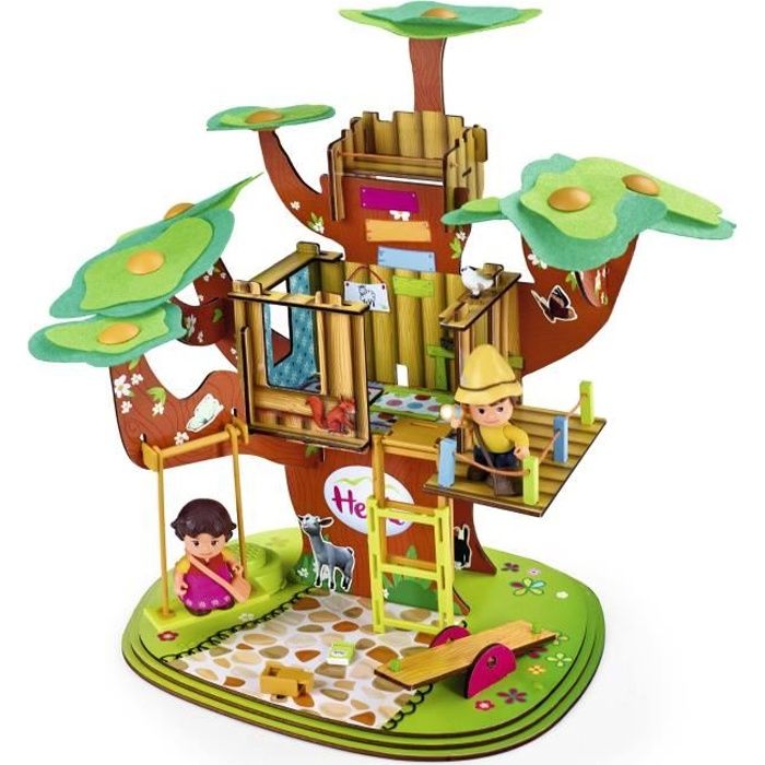 HEIDI La Cabane Dans Les Arbres De Heidi + 2 Figurines