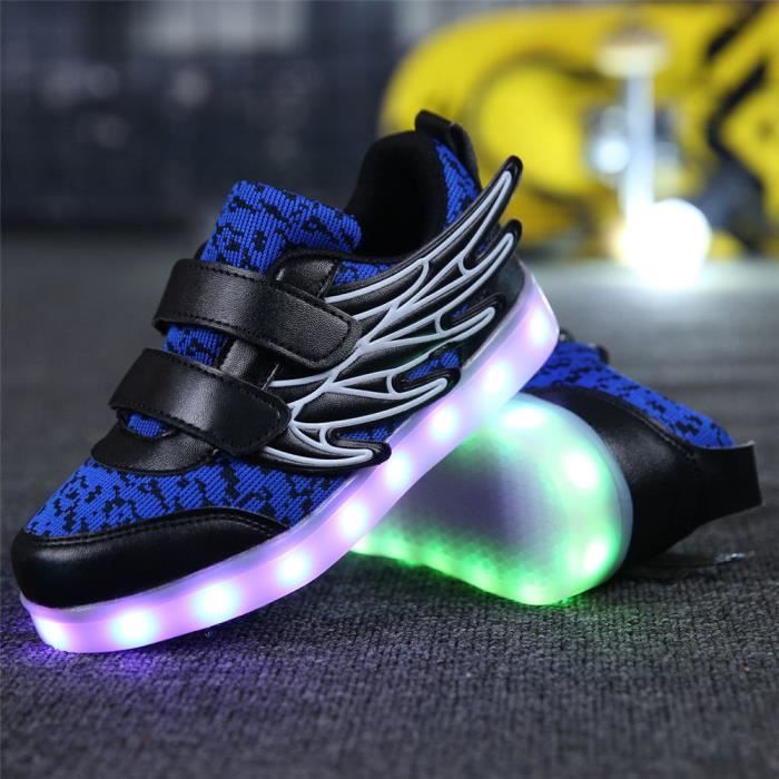 Chaussures enfants LED lumières clignotantes enfants chaussures pour garçons filles baskets brillantes La Mode