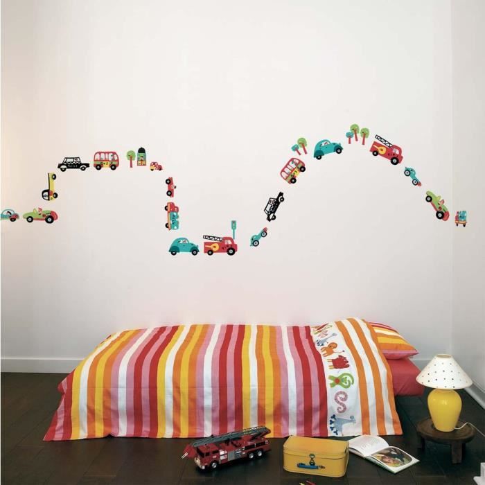 Stickers muraux, Voitures et ville miniature pour