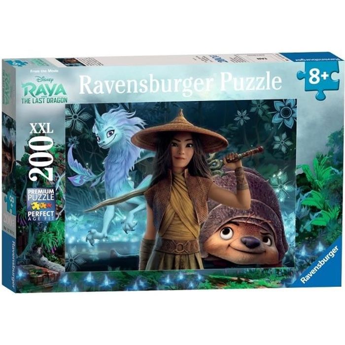 Puzzle 200 p XXL - Raya, Tuk Tuk et Sisu / Disney Raya et dernier dragon
