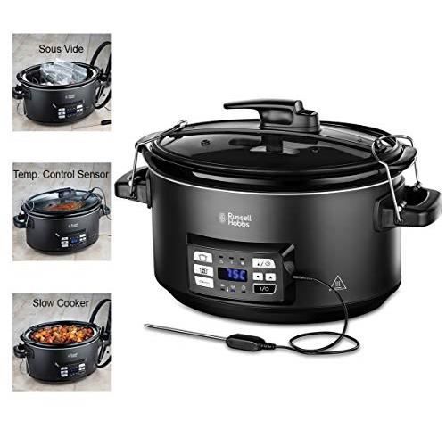Russell Hobbs 25630-56 Mijoteur Electrique 3en1 Fonction Sous Vide, Cuisson Basse Température, Sonde de Température, 25630-5