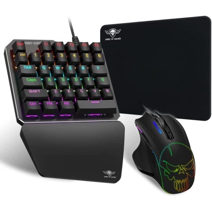 SPIRIT OF GAMER Xpert G700 Convertisseur Combo RGB Clavier + Souris pour Consoles PS4, Xbox One Et PC - Clavier Adaptateur