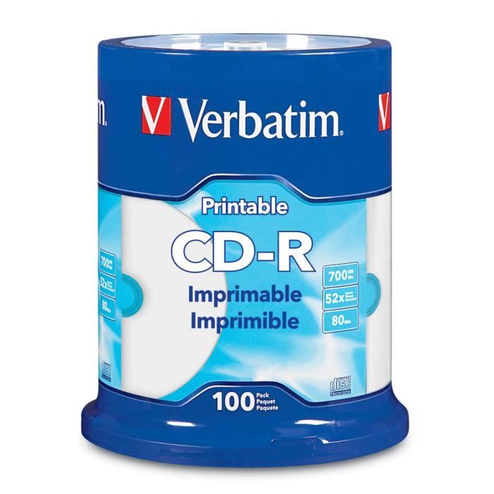 100 CD-R Verbatim Printable