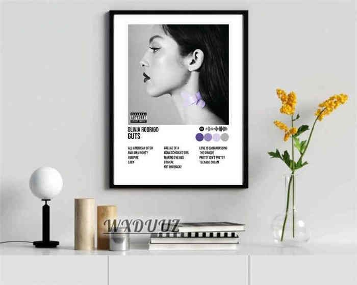 Couverture d'album de musique Pop Rap,Olivia Rodrigo,affiche esthétique ...