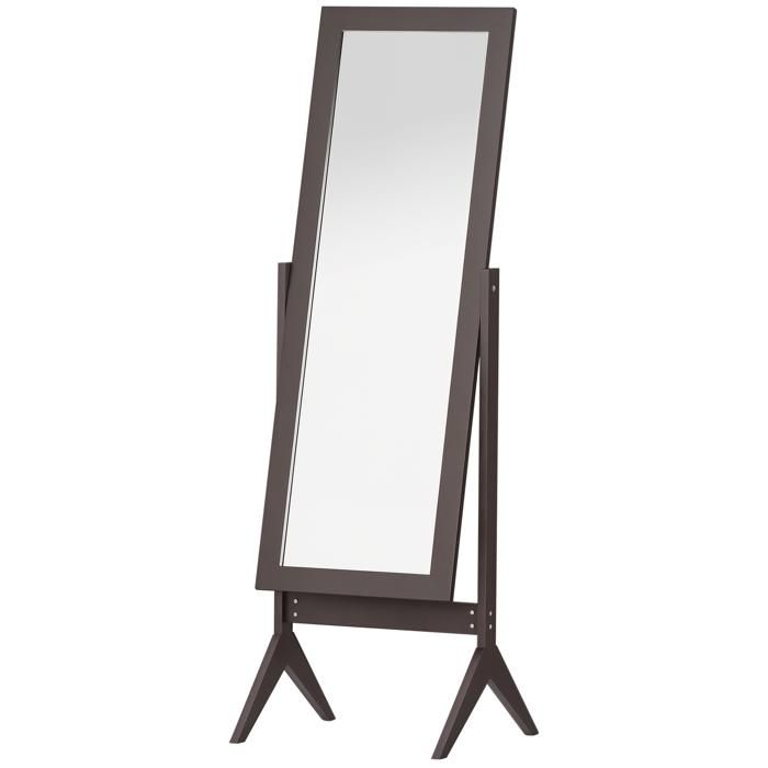 HOMCOM - miroir - Bois - 47x46x148cm - Café