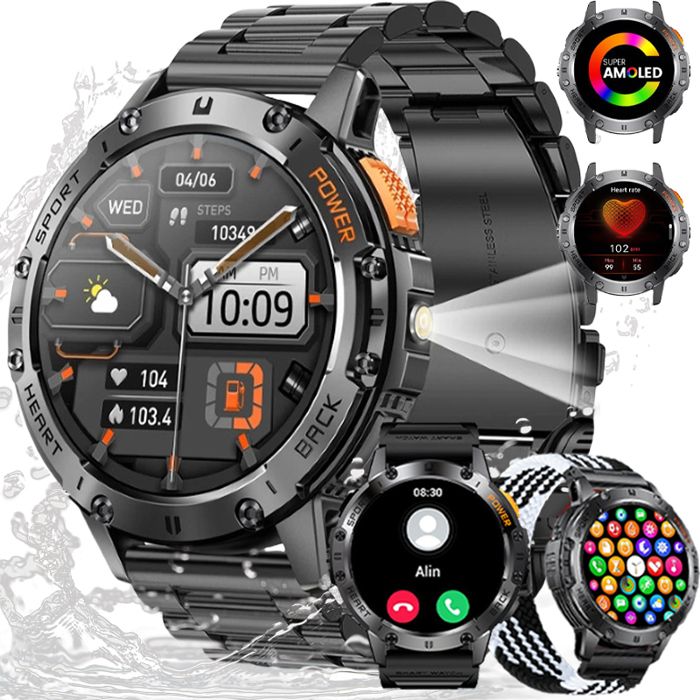 Montre connectée homme Sport Tracker d'activité 1,43