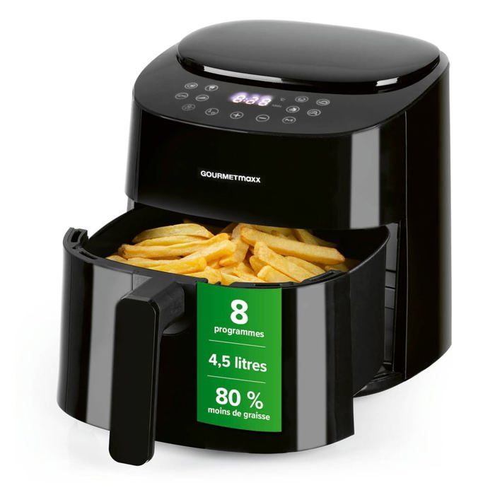 Gourmetmaxx Heißluft Fritteuse 9 In 1 Bedienungsanleitung GOURMETmaxx Friteuse à air chaud - 4,5 l, 9 fonctions, 1400 W - frire