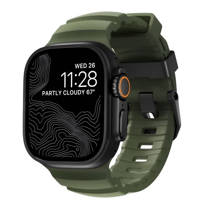 Nomad Bracelet Rocky Point pour Apple Watch 42mm / 44mm / 45mm / 49mm - Noir Forêt - NM014797858