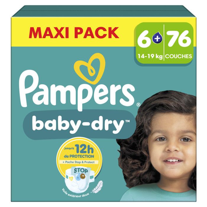 Pampers Baby-Dry Taille 3 – 234 Couches 6-10 Kg – Jusqu’à 12h Anti-Fuites – Édition Limitée Pat’Patrouille