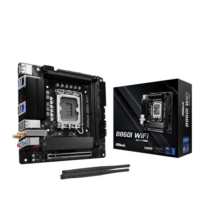 Asrock B860I WiFi Intel B860 LGA 1851 Socket V1 mini ITX - vue 4