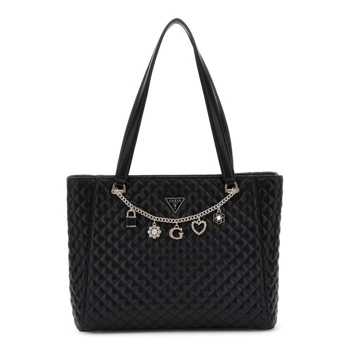 GUESS Sac à épaule noir pour femme Everlee Noel Tote Bag 314515