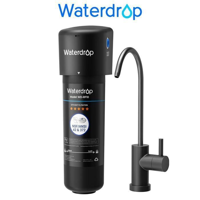 Waterdrop 10UB Système de Filtre à Eau Sous Évier avec Robinet Dédié 11000 Gallons de Filtration dEau de Grande Capacité