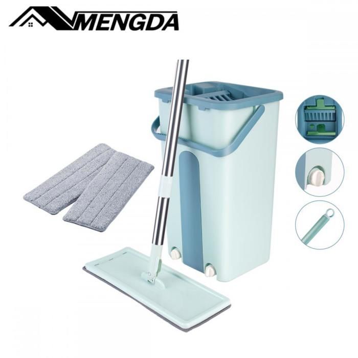 Kit Balai Serpillère et Seau Ultra-Compact - Microfibre avec