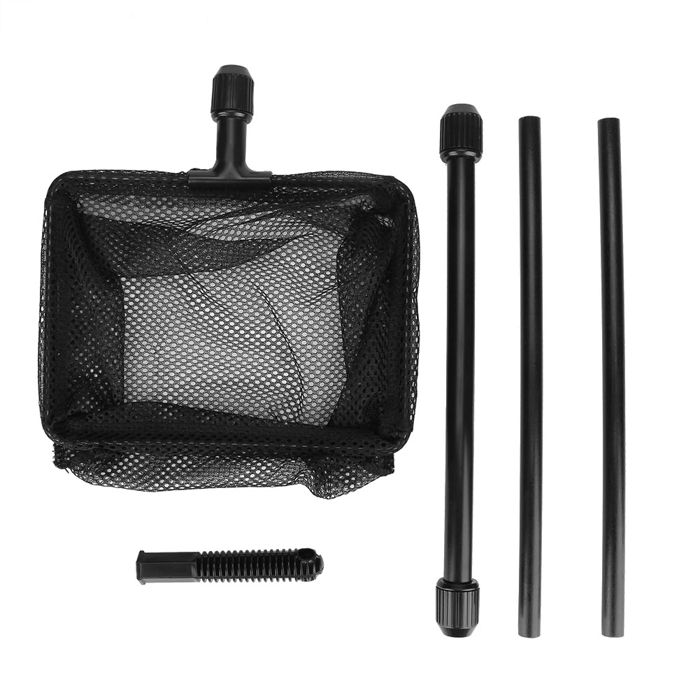 Épuisette de pêche rétractable - EINNENFFER - Taille L - Plastique noir - Facile à manipuler - Durable