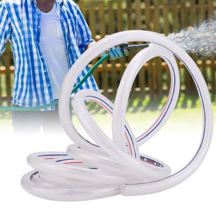 Tuyau PVC Tressé Transparent 10mm X 5m - Renforcé Pour Eau, Air, Huile Et Gaz