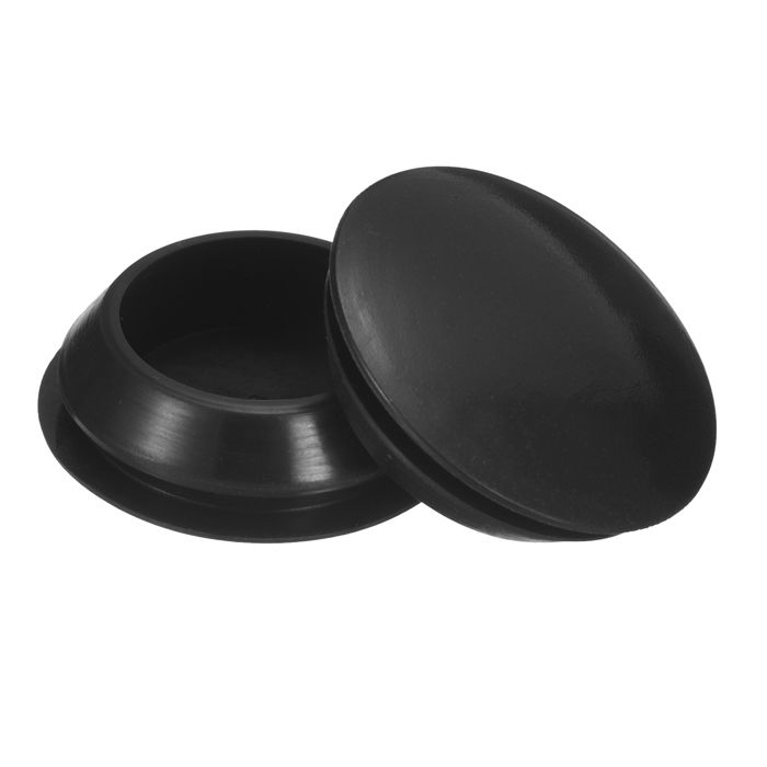 Lot De 10 Bouchons Pour Tube Rond 30mm – Avec Ailettes, PVC, Finition Noire
