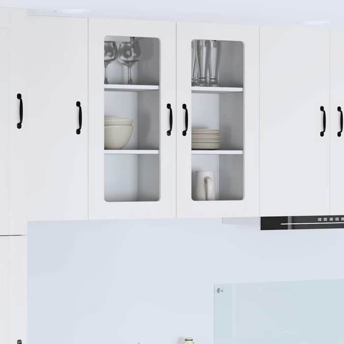 Armoire De Cuisine En Bois Mélaminé Blanc. Meuble Haut Avec 2 Portes Armoire Modulable Moderne Madeinitaly H90xl60xp33cm 87421649