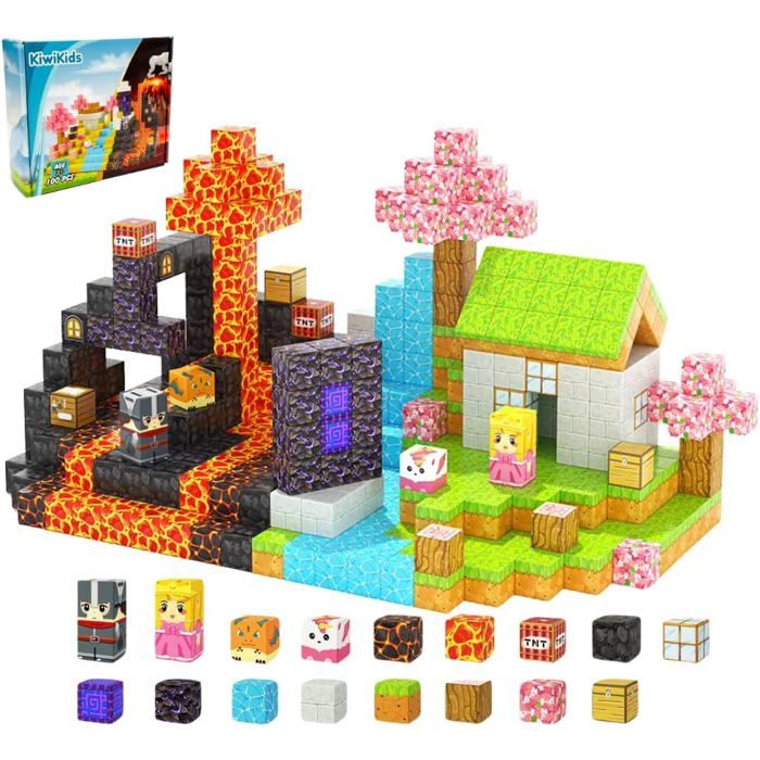 Blocs de Construction Magnétiques 100 PCS pour Enfants-Duoku-Jouets