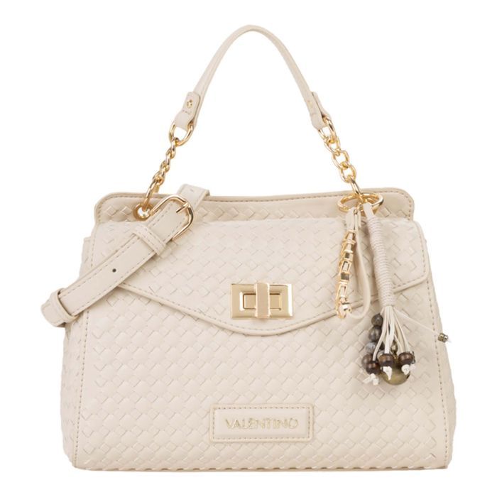VALENTINO Sac à main beige pour femme - Gea Satchel Bag Ecru 344861 VALENTINO Sac à main beige pour femme - Gea Satchel Bag Ecru 344861