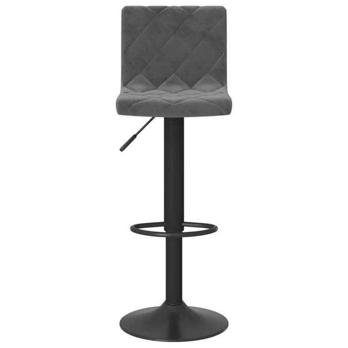 Tabourets Cuisine - Gris - Chaises de bar - (2 pcs) - 2 personnes - gris foncé velours 40x43x(90-111) cm F2307