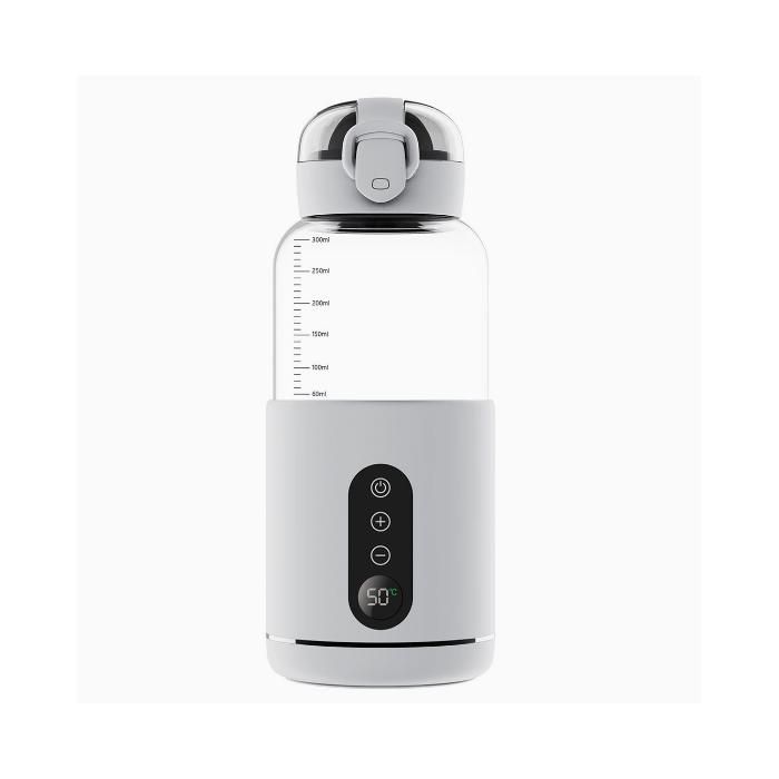 Chauffe-lait et eau portable sans fil 300ml contrôle précis de la température verre inoxydable bouilloire électrique nomade