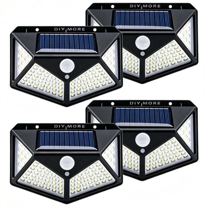 Lampe solaire extérieur - Roame - 4 pack éclairage solaire extérieur détecteur de mouvement éclairage 270 Dépenserétanche pour jar Lampe solaire extérieur - Roame - 4 pack éclairage solaire extérieur détecteur de mouvement éclairage 270 Dépenserétanche pour jar