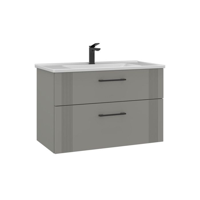 Meuble Vasque Bari 85 v2 - 85 x 45 x 55 cm - Matte Cashmere