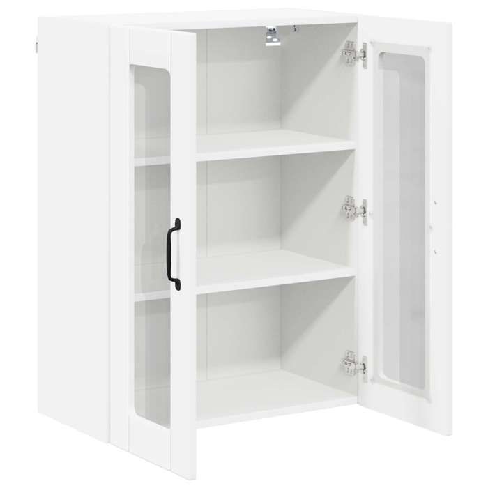 Meuble mural de cuisine Blanc 60 x 31 x 80 cm Bois dingénierie_2 ans garantie_14575