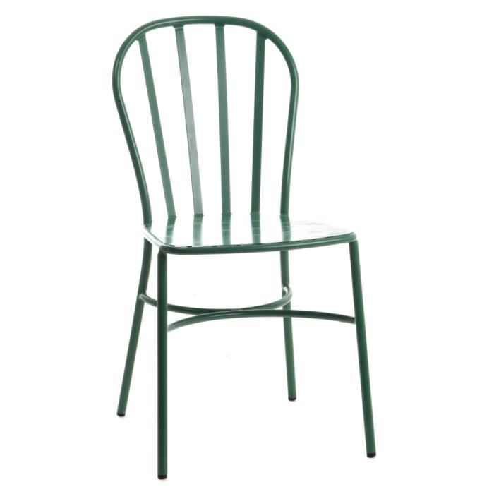 chaise de jardin - amadeus - libellule verte - aluminium - confortable et facile à entretenir