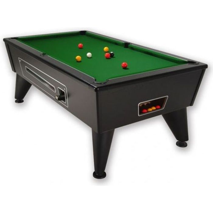 Billard américain First à monnayeur - ARCADE JEUX - Tapis professionnel - Ardoise monobloc 19mm