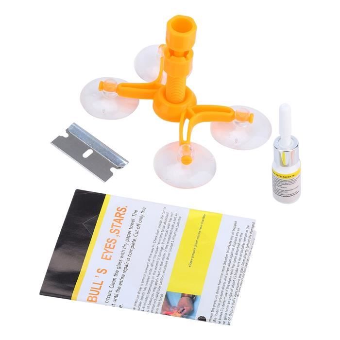 Wzzjkit Kit de Réparation de Pare-Brise avant Automobile Liquide Réparation Rapide Fissures Vision Claire Voyage Sûr 20ml