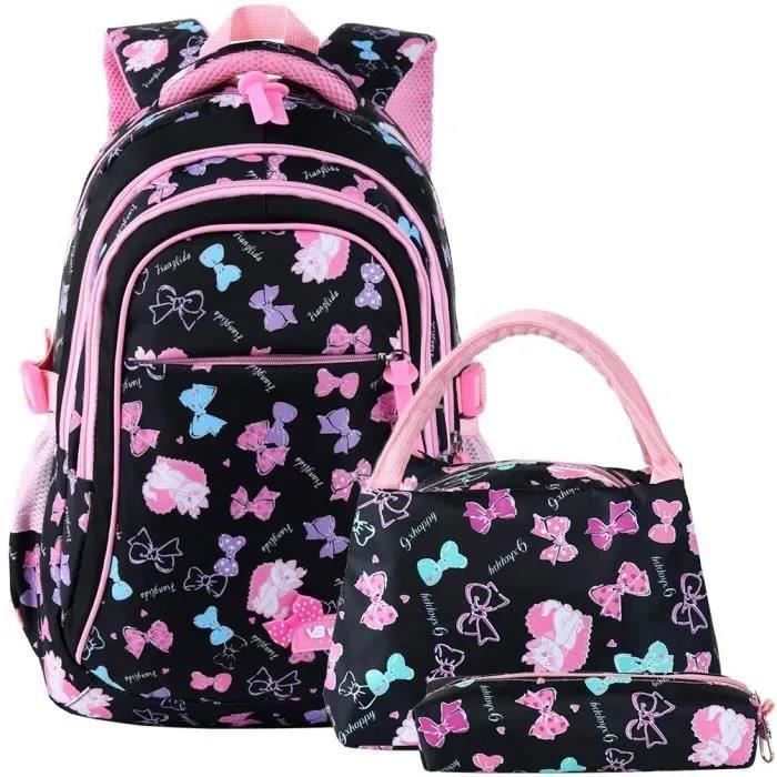 Cartable Fille Primaire Respirant Et Imperméable - Sac à Dos École 9-16 Ans, 7 Compartiments, Léger 420g - Kawaii
