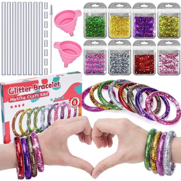 Lot de 8 bracelets d'amitié pour filles, kit de bricolage pour