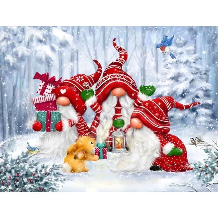 5D Noël Diamond Painting Kit Pour Adulte, Paysage Peinture Diamant