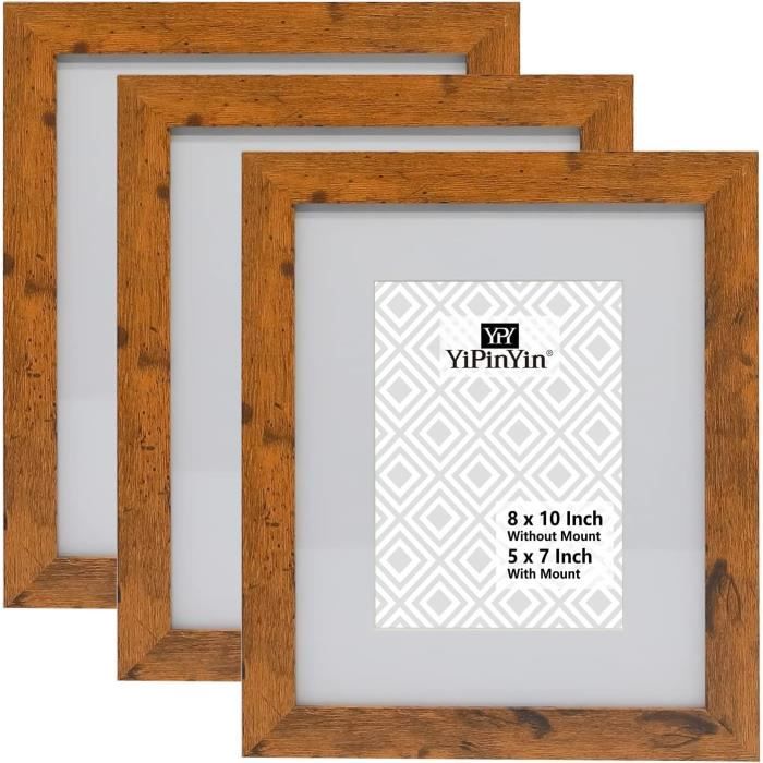 Cadre Photo Style Shabby Chic / Rustique - Bois Effet Gris - Dimensions 10" X 8" (25x20 Cm)