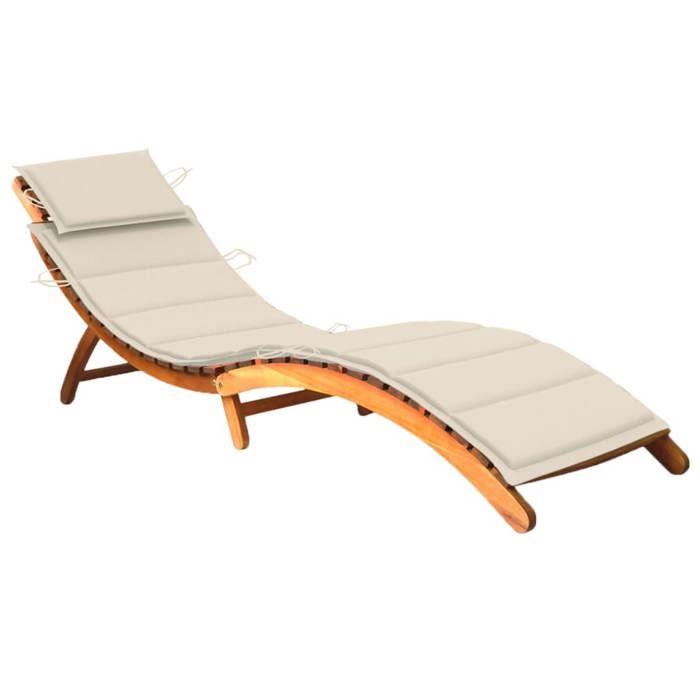 Chaise Longue Rotin avec Table Pliable Transat de Jardin Bois Acacia Chaise Longue Rotin avec Table Pliable Transat de Jardin Bois Acacia
