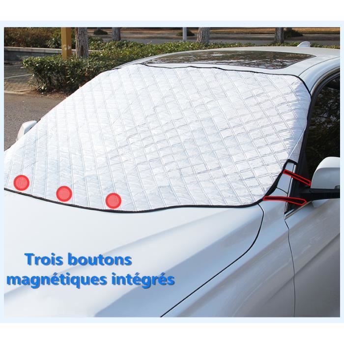 Protection Pare-brise Voiture - Housse 4 Couches Avec Aimants - Anti-gel, UV Et Chaleur - 193x126cm