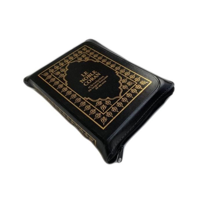 Livre Le Noble Coran Noir Zipper Francais Arabe Format Poche 13 X 19 Cm Cdiscount Maison