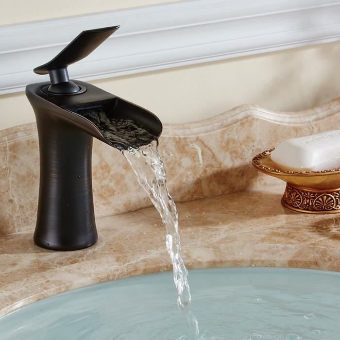Cuivre Salle Bains Bassin Robinet Cascade Noir Bronze Chaude Et Froide Eau Melangeur Lavabo Robinet Avec Tuyau Achat Vente Meuble Vasque Plan Cuivre Salle Bains Bassin R Soldes Cdiscount