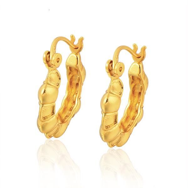 Boucles D'oreilles Créoles Cerises Or Jaune 750 - Pour Enfant/bébé, Zirconia Cubique, Neuves Avec étiquettes