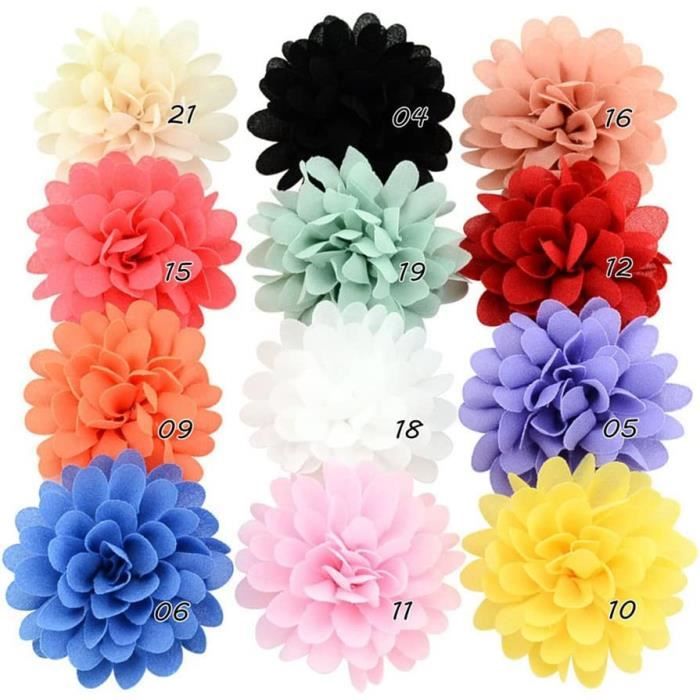 Lot De 10 Bandeaux Cheveux En Mousseline Pour Bébé Fille | Avec Fleurs Et Nœuds | Lavable En Machine, Doux Et Léger